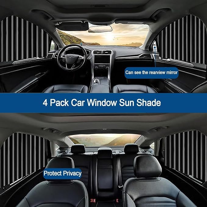 Universal Fit Magnetic Car Side Window Privacy Curtain