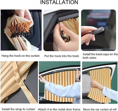 Universal Fit Magnetic Car Side Window Privacy Curtain