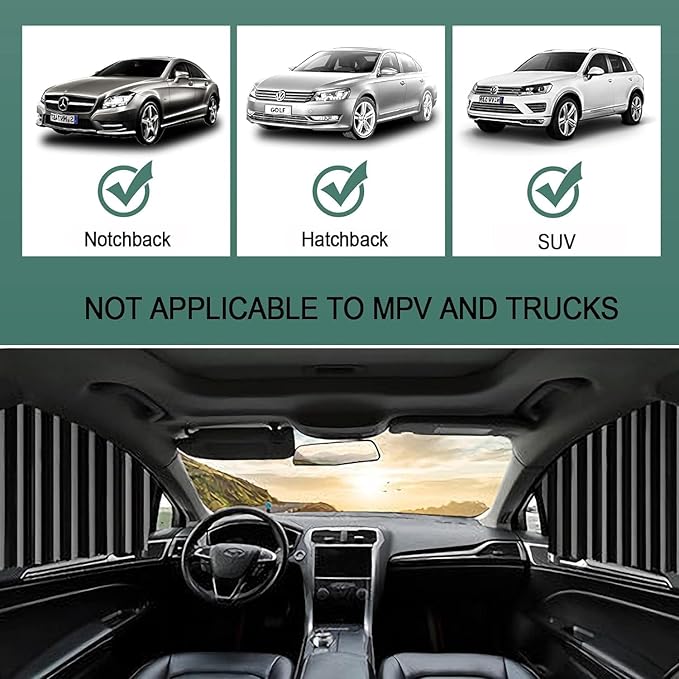 Universal Fit Magnetic Car Side Window Privacy Curtain